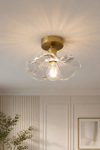 Alya Clear Glass Classic 1-Light Ceiling Light