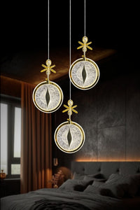 Dark Gold 3-Light Pendant Chandelier — view 2