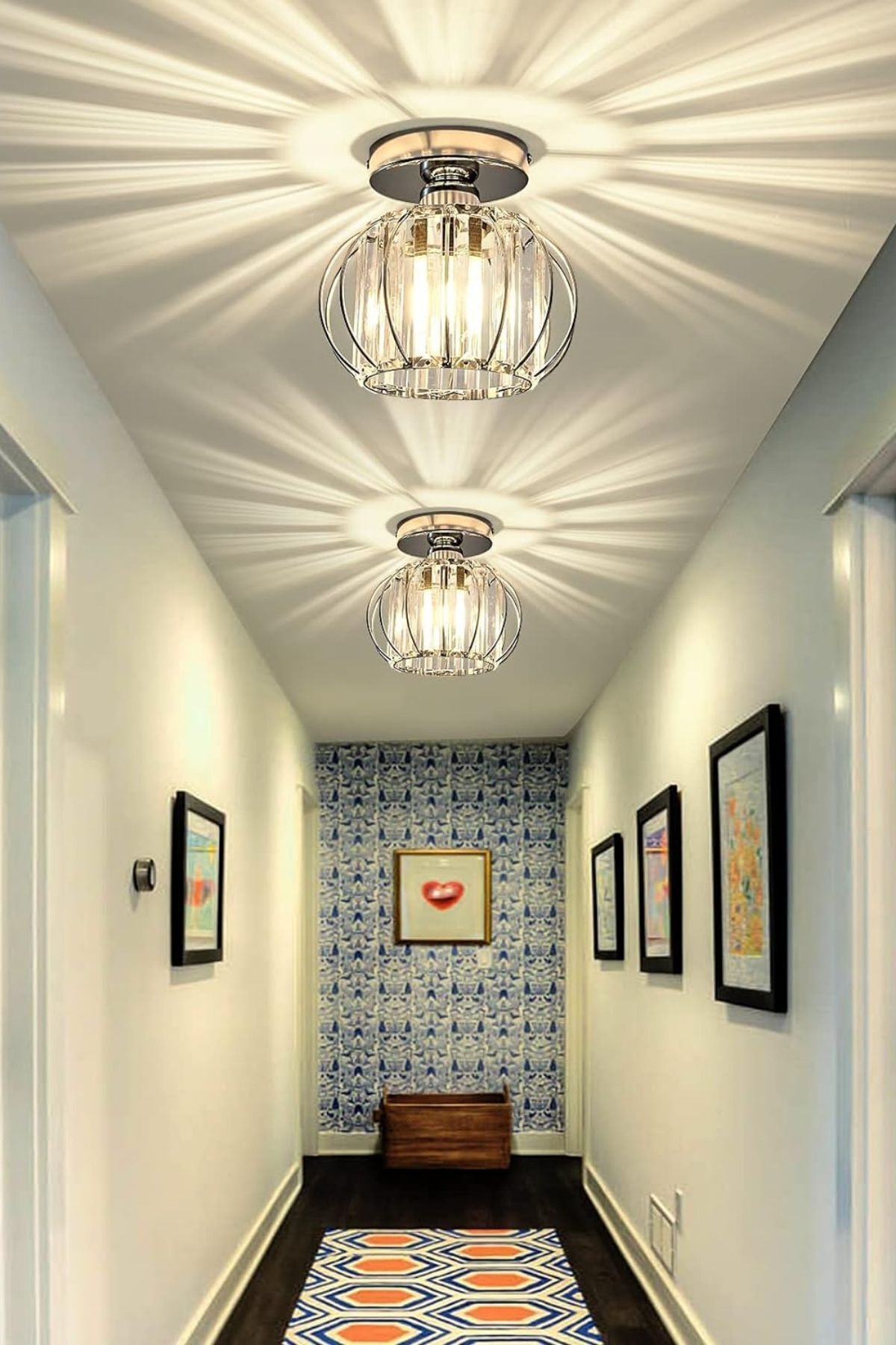 Bella Luce Crystal 1-Light Ceiling Light — view 5