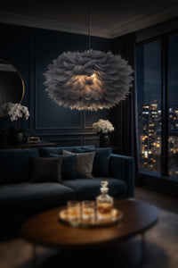 Flora Grey Fabric 1-Light Pendant Light — view 4