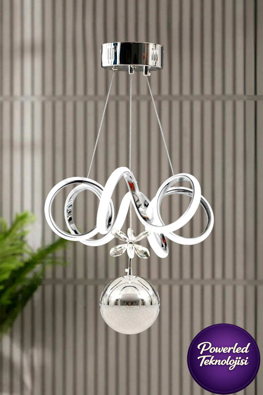 Barcelona Chrome 1-Light Chandelier