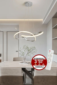Porto Chrome Remote-Controlled Pendant Light — view 2