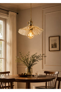 Madrid Clear Glass Classic 1-Light Pendant Light — view 4