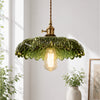 Roma Green Glass Classic 1-Light Pendant Light