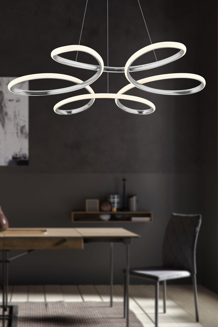 İkon Chrome 1-Light Chandelier