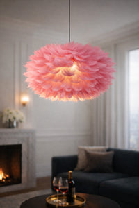 Flora Pink Fabric 1-Light Pendant Light