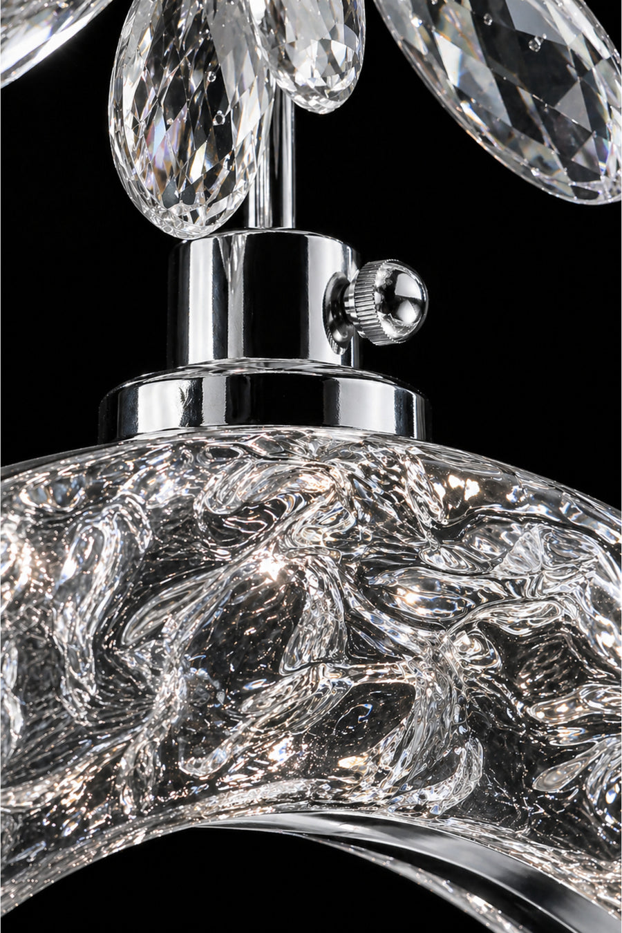 Medusa Chrome 4-Light Remote-Controlled Chandelier — alternate view