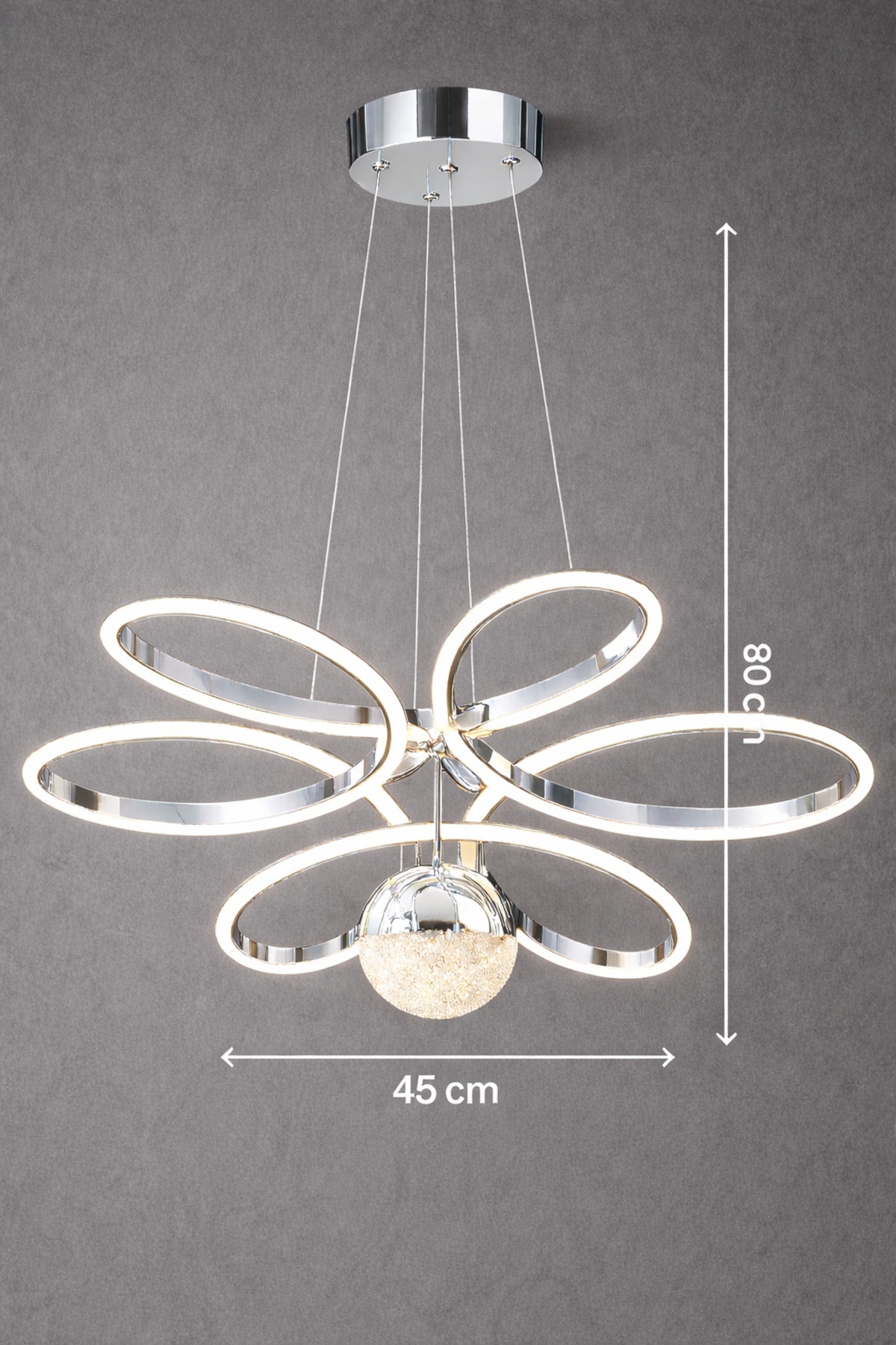 Papatya Chrome Pendant Light — view 4
