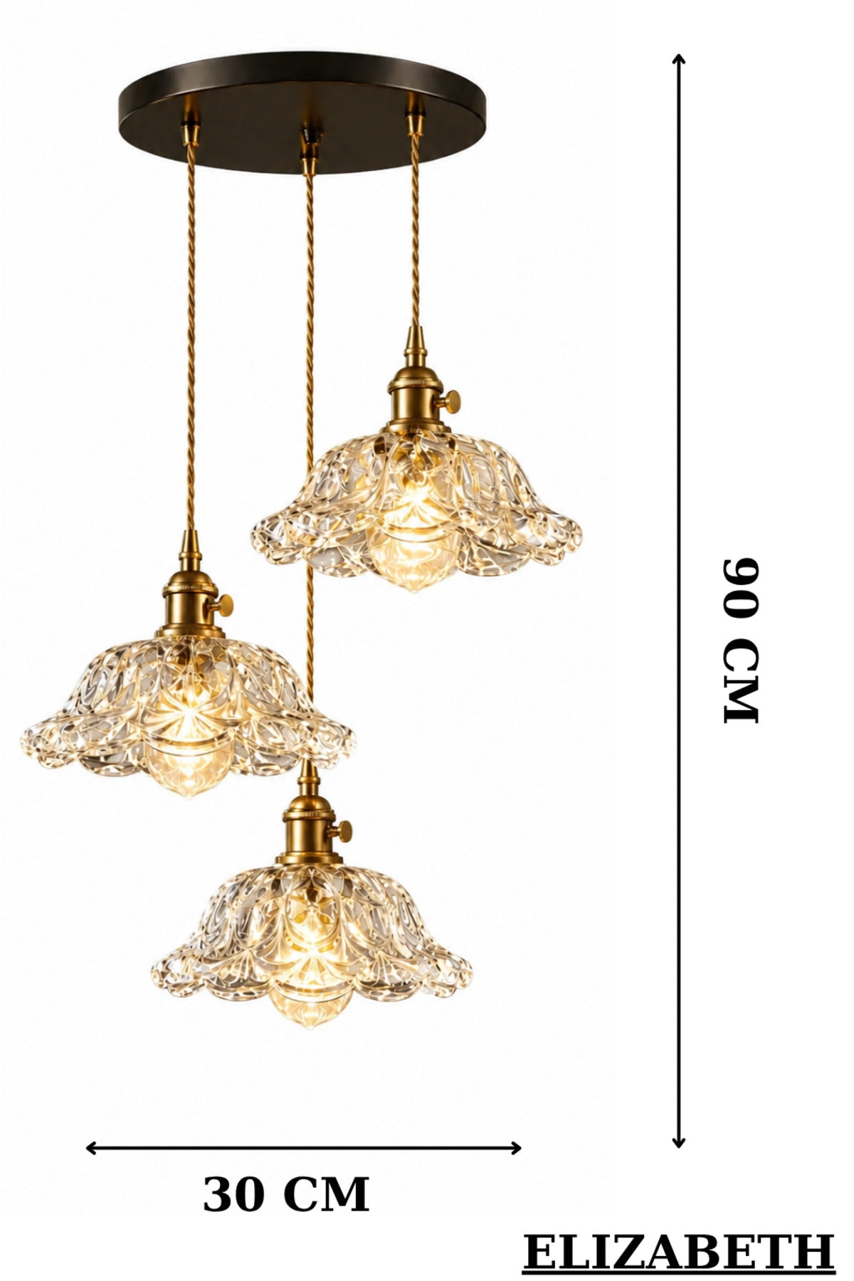 Elizabeth Clear Glass Classic Pendant Light — view 2