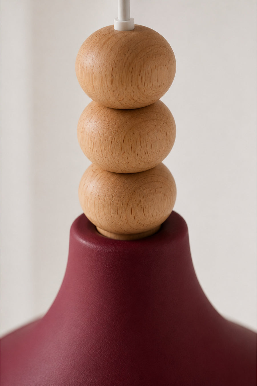 French Burgundy Rustic 1-Light Pendant Light — alternate view