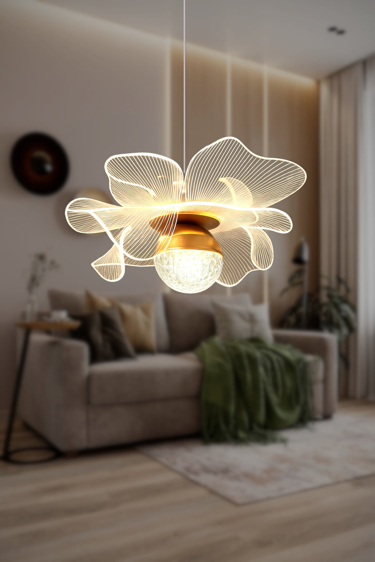 Magnolya Gold 1-Light Pendant Light — view 3