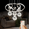Yakamoz Chrome 4-Light Chandelier