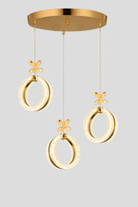 Athena Gold 3-Light Remote-Controlled Chandelier — view 3