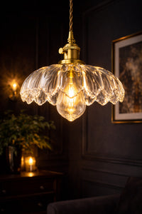 Petra Clear Glass Classic 1-Light Pendant Light — view 6