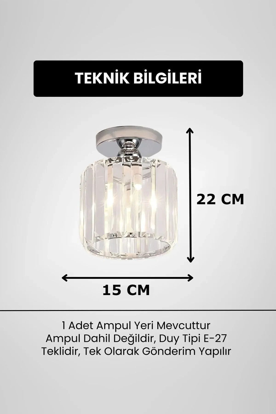 Chiaro Forte Crystal 1-Light Ceiling Light — alternate view