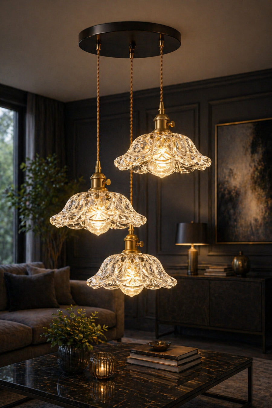 Elizabeth Clear Glass Classic Pendant Light — alternate view