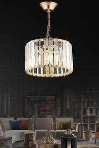 Modern Gold Crystal Multi-Light Chandelier