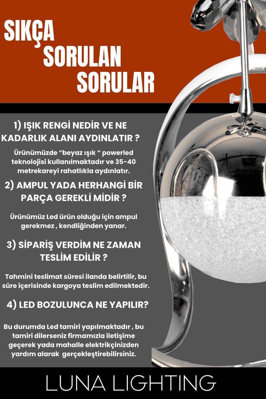 Zümrüt Chrome Chandelier — alternate view