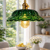 Italiano Green Glass Classic 1-Light Pendant Light