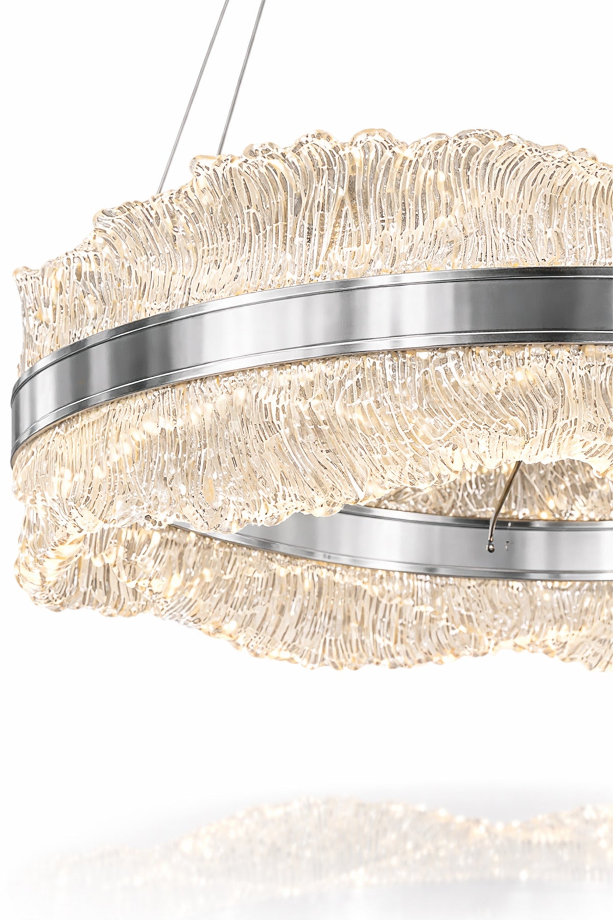 Okyanus Chrome 1-Light Remote-Controlled Chandelier — view 3