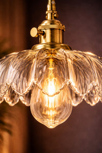 Petra Clear Glass Classic 1-Light Pendant Light — view 4
