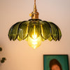 Petra Green Glass Classic 1-Light Pendant Light