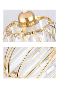 Venezia Gold Crystal 3-Light Pendant Chandelier — view 2