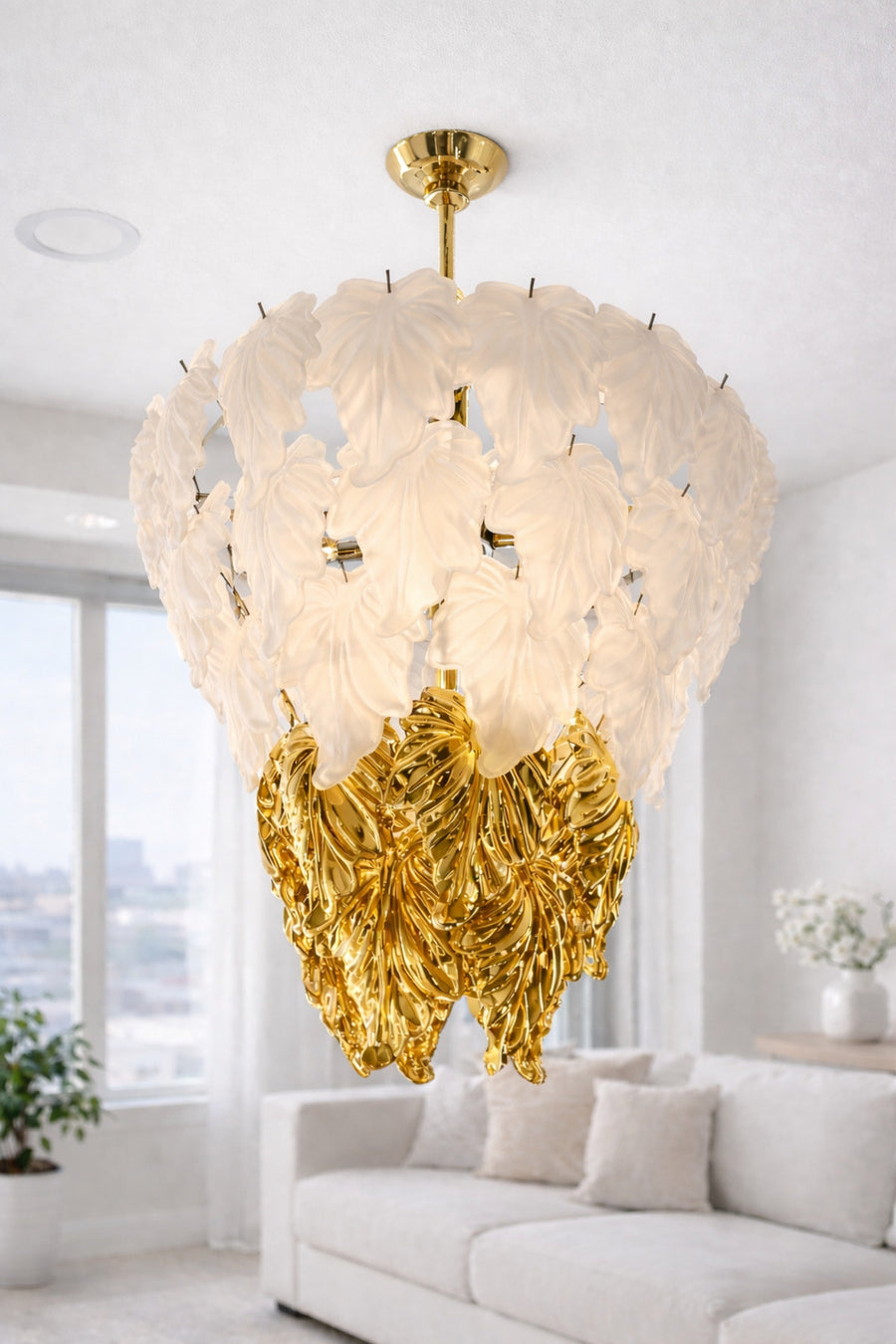 Seul Gold Crystal 5-Light Chandelier