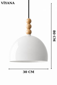 Viyana White Rustic 1-Light Pendant Light — view 3