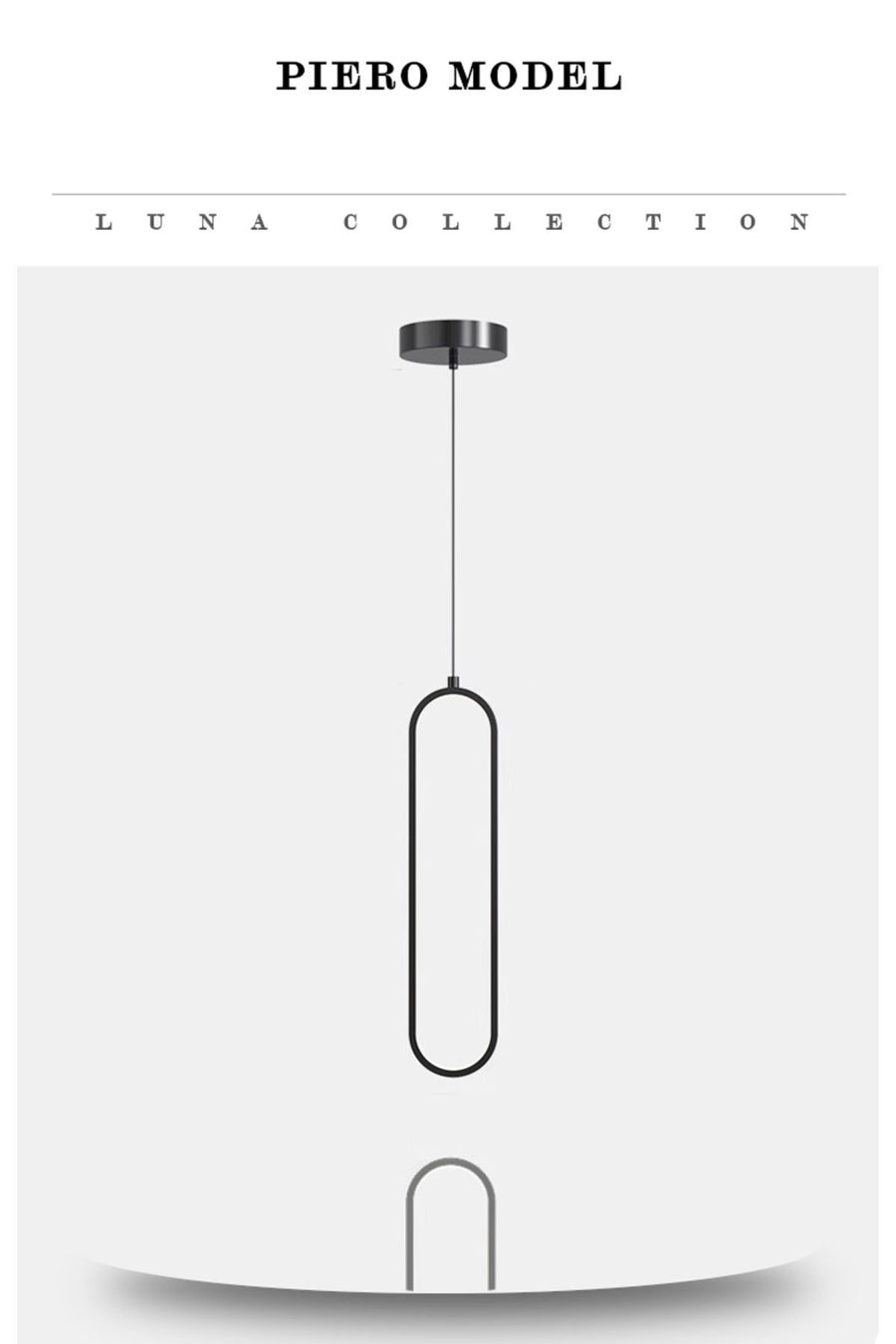 Piero Black 1-Light Pendant Light — alternate view