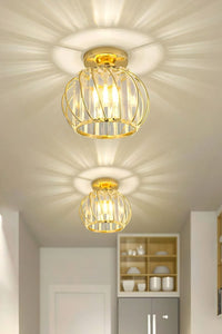 Bella Luce Gold Crystal Ceiling Light — view 3