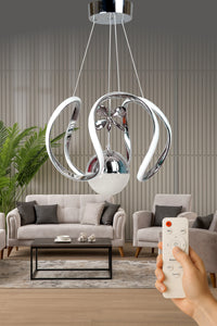 Clasy Chrome 1-Light Remote-Controlled Chandelier — view 4