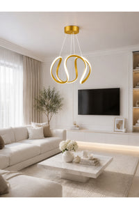 Deluxe White Pendant Light — view 2