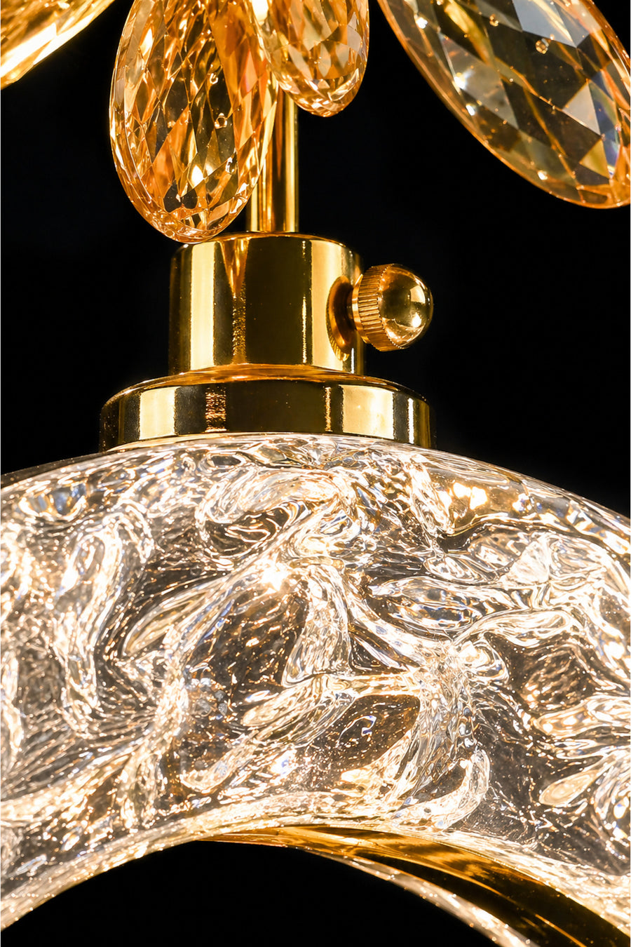 Medusa Gold 4-Light Remote-Controlled Chandelier — alternate view