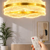 Okyanus Gold 1-Light Remote-Controlled Chandelier