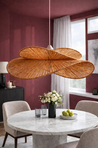 Hasır Brown Woven Rustic 1-Light Pendant Light — view 3