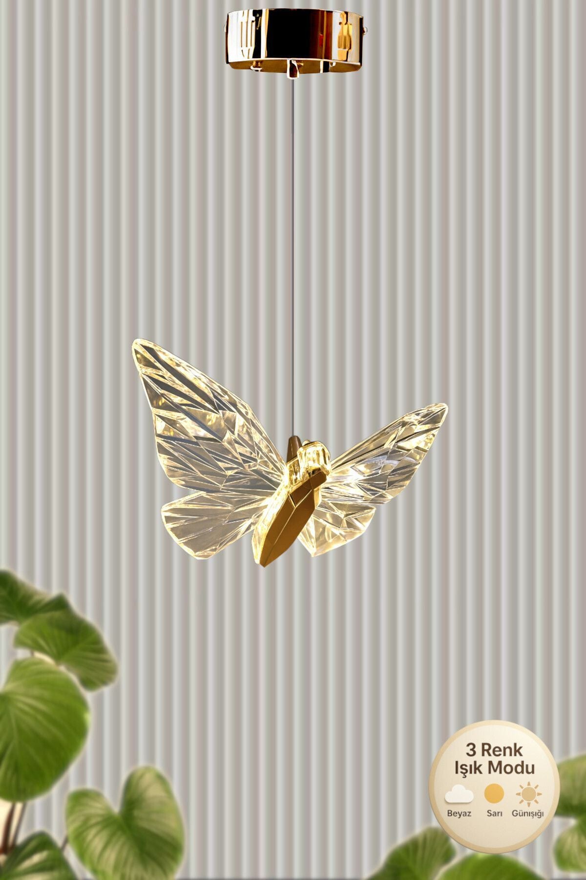 Kelebek Gold 1-Light Pendant Light — view 2