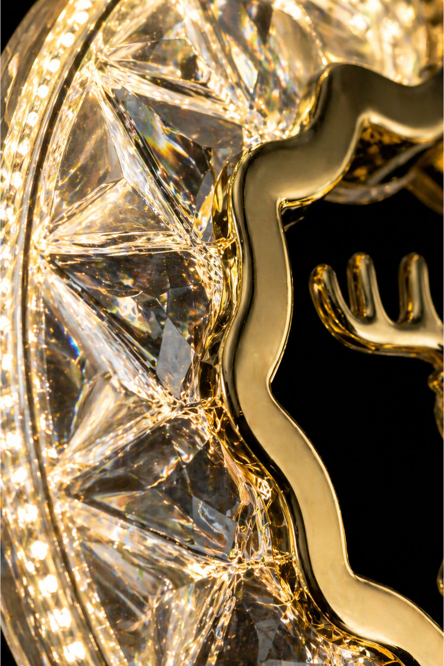 Ren Geyiği Gold 3-Light Remote-Controlled Chandelier — alternate view