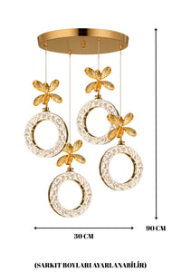 Medusa Gold Remote-Controlled Chandelier — view 3