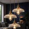 Roma Clear Glass Classic 3-Light Pendant Chandelier