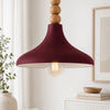French Burgundy Rustic 1-Light Pendant Light
