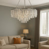 Güneş Chrome Crystal 5-Light Chandelier