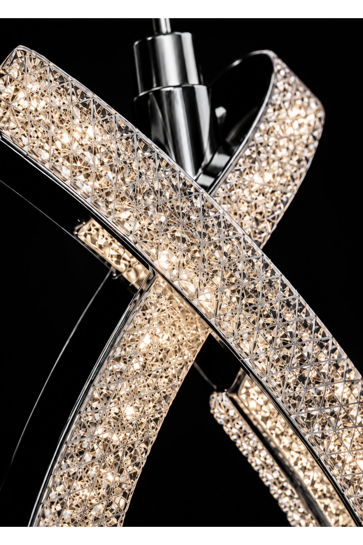 Karona Chrome 4-Light Remote-Controlled Chandelier — view 3