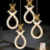Karona Gold 4-Light Remote-Controlled Chandelier