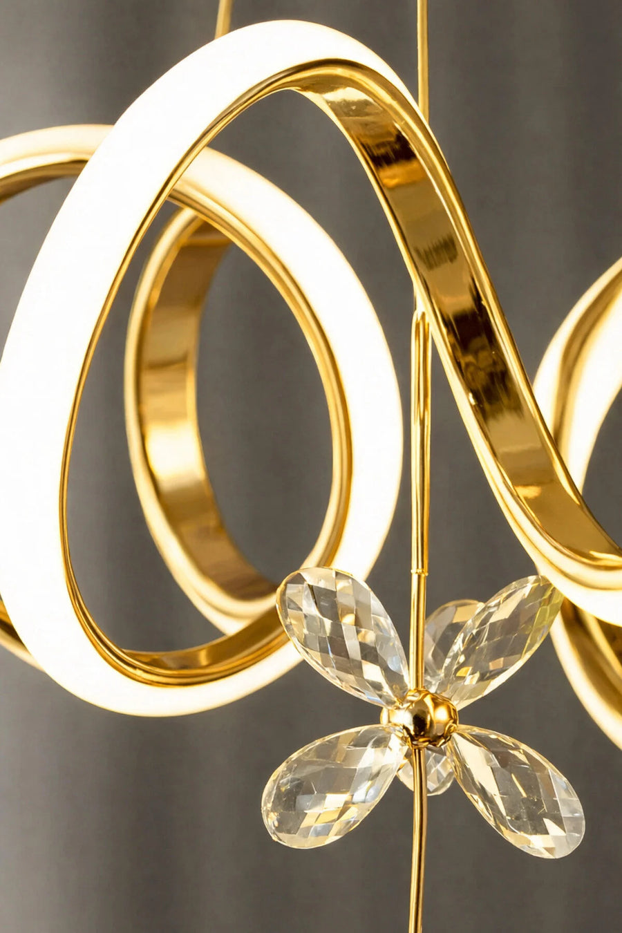 Elda Gold Remote-Controlled Pendant Light — alternate view