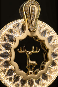 Ren Geyiği Gold 3-Light Remote-Controlled Chandelier — view 3