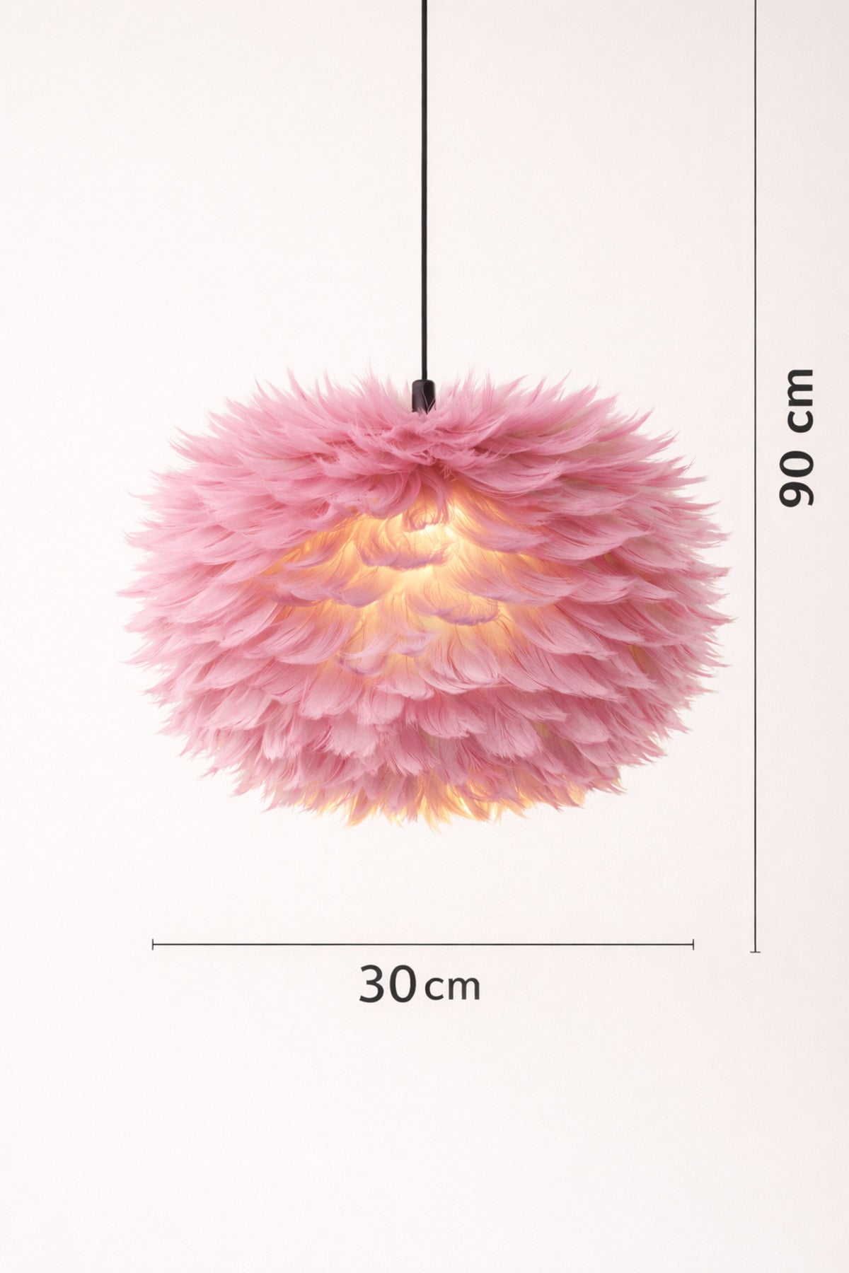 Flora Pink Fabric 1-Light Pendant Light — view 3