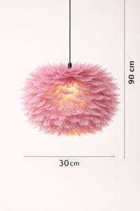 Flora Pink Fabric 1-Light Pendant Light — view 3