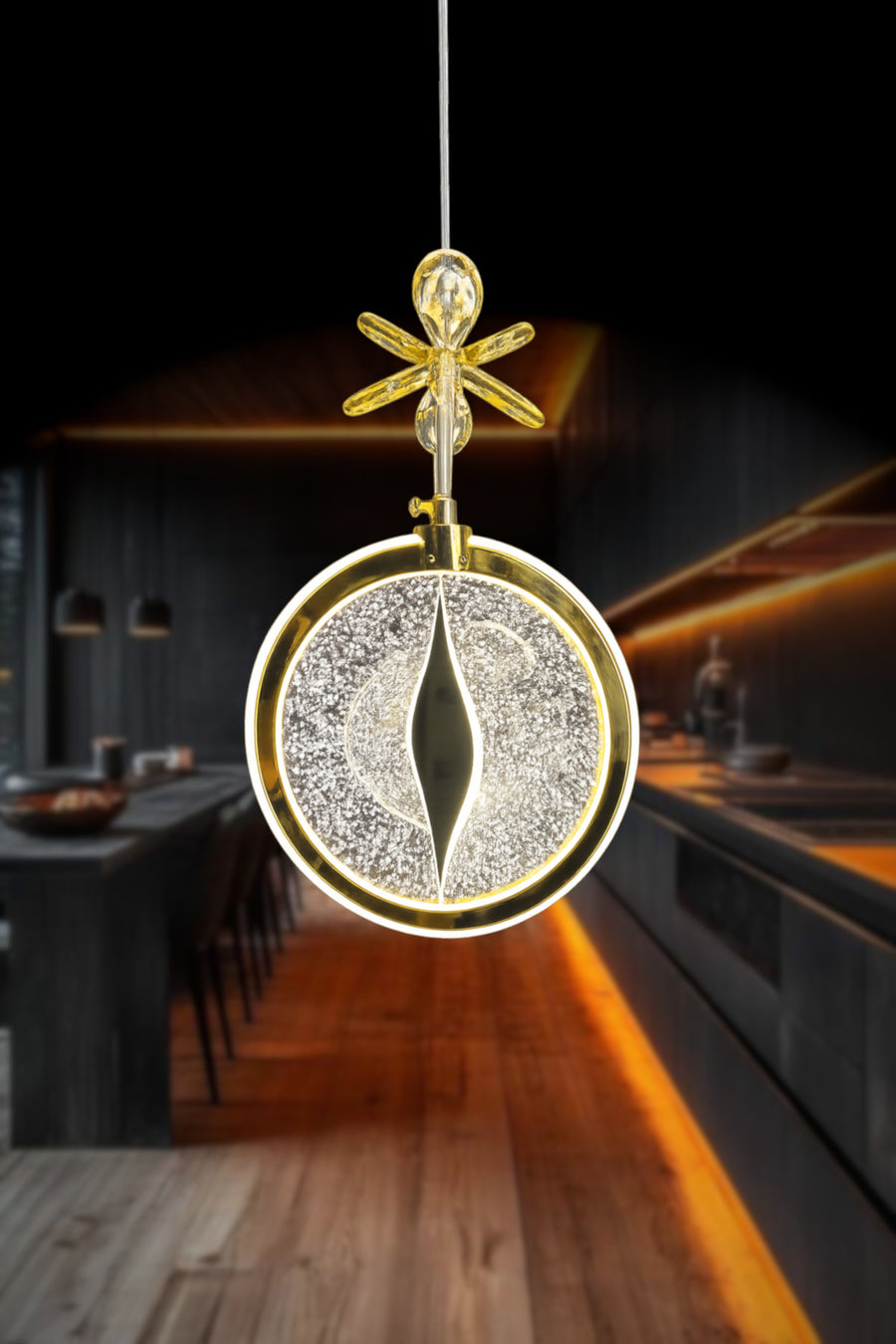 Dark Gold 1-Light Pendant Light