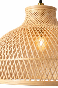 Hawaii Ecru Woven Bohemian 1-Light Pendant Light — view 3